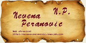 Nevena Peranović vizit kartica